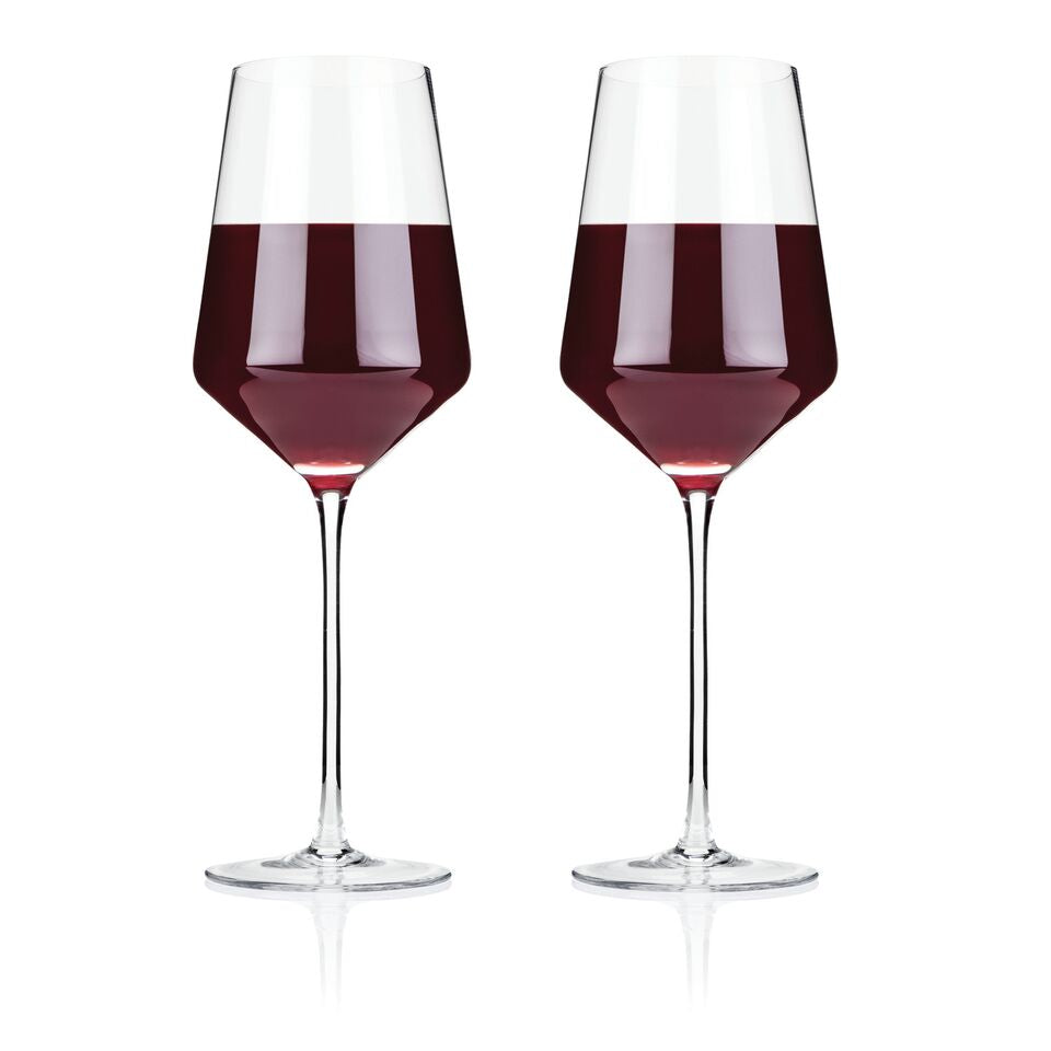 Raye Crystal Bordeaux Glasses. See the whole Raye Collection at www.thebaraphernaliastore.com